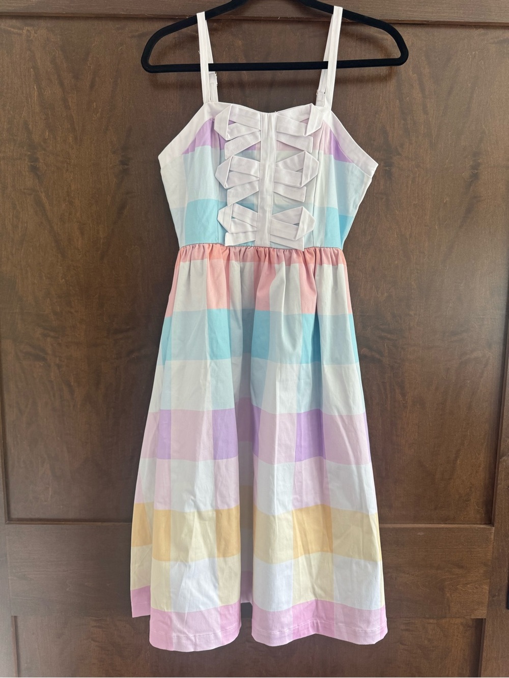 Prosperina Prosperina Pastel Soiree Print Kensington Midi Dress Cotton